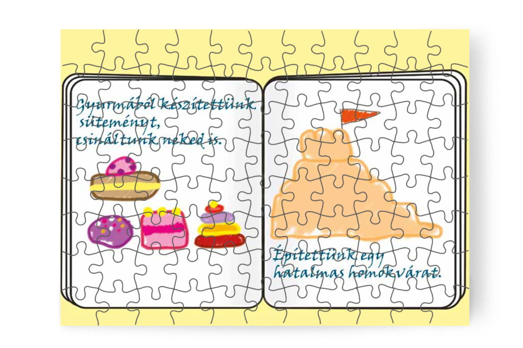 Sütemények és homokvár a rajzokon – Patrik és a kiütések puzzle, 88 darab [TC23-21-P88]
