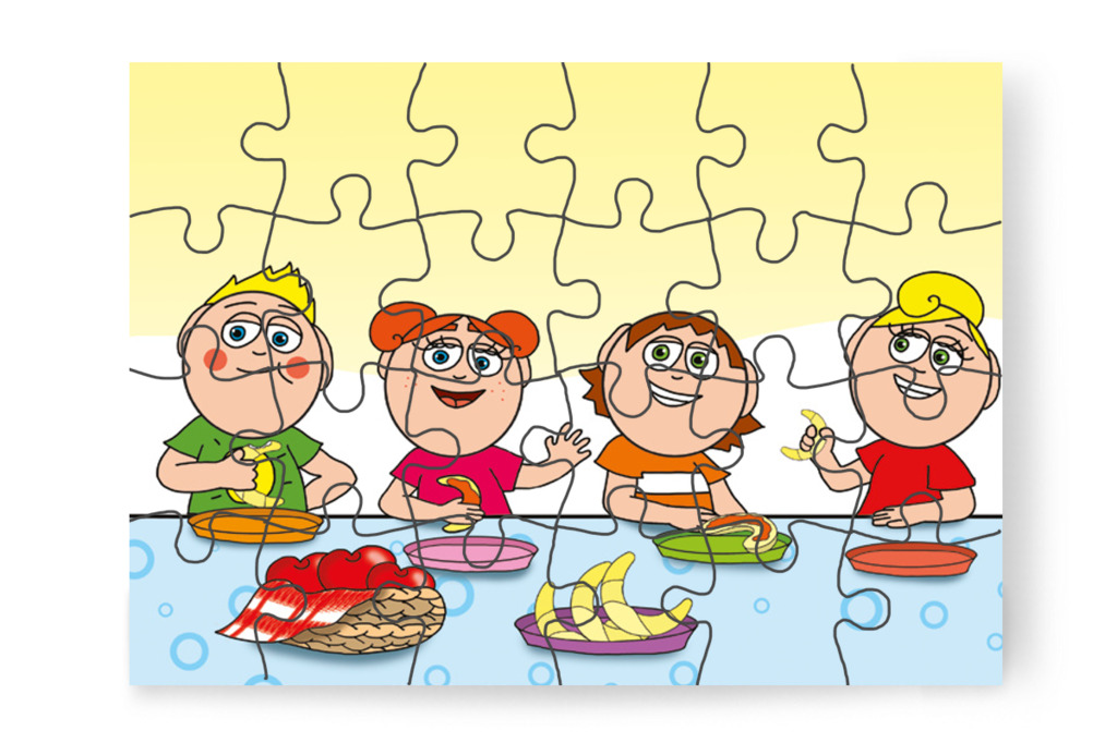Lekváros kiflit tízóraiznak – Márky szerelmes puzzle, 24 darab [TC24-01-P24]