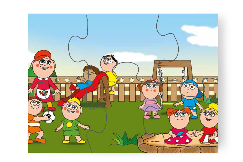 A gyerekek kimennek az udvarra – Márky szerelmes puzzle, 6 darab [TC24-03-P06]