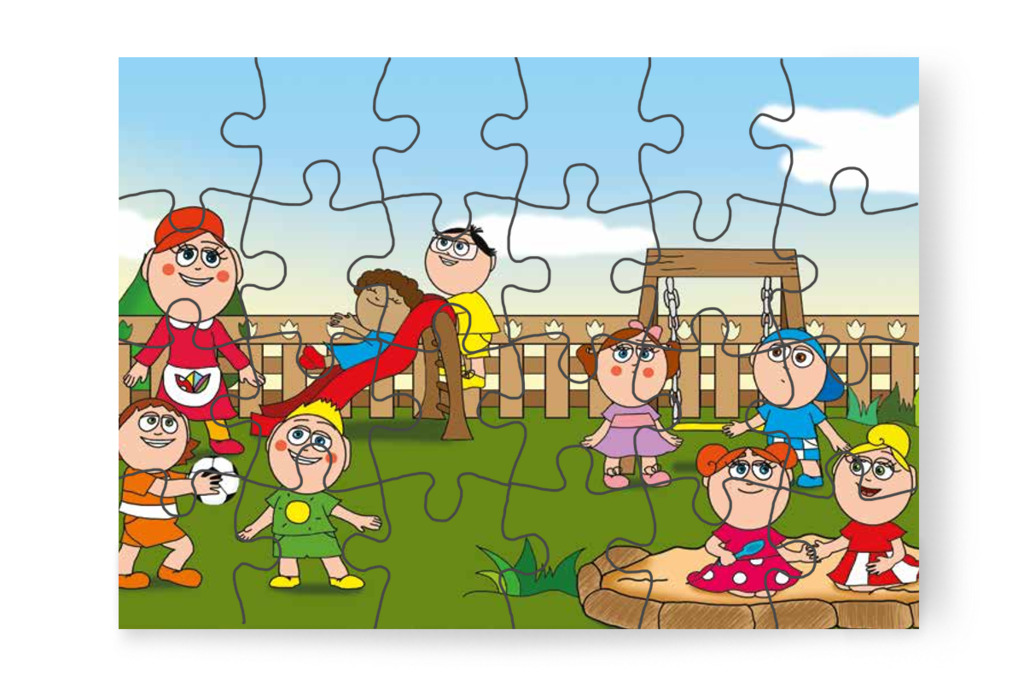 A gyerekek kimennek az udvarra – Márky szerelmes puzzle, 24 darab [TC24-03-P24]
