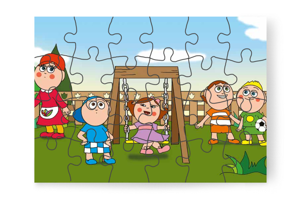 Natali ül először a hintába – Márky szerelmes puzzle, 24 darab [TC24-04-P24]