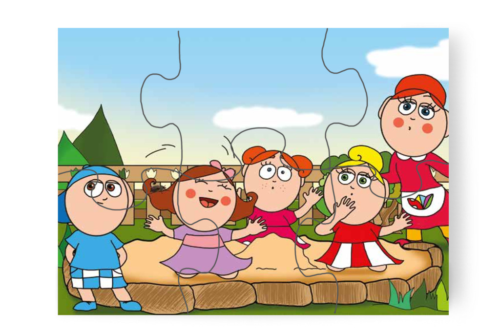 Natali megijed a hajában lévő bogártól – Márky szerelmes puzzle, 6 darab [TC24-07-P06]