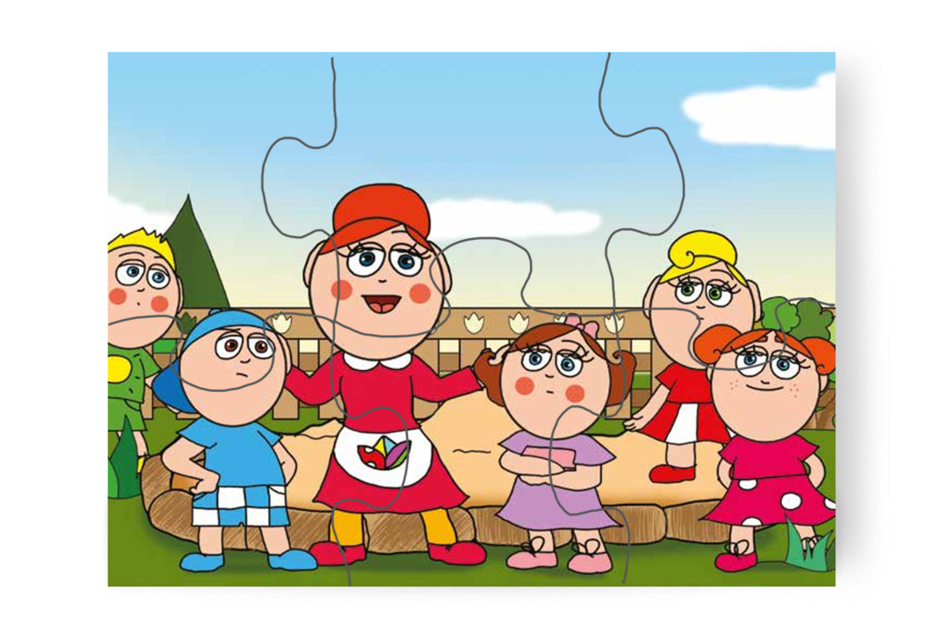 Óvónéni próbálja megállítani a vitát – Márky szerelmes puzzle, 6 darab [TC24-09-P06]