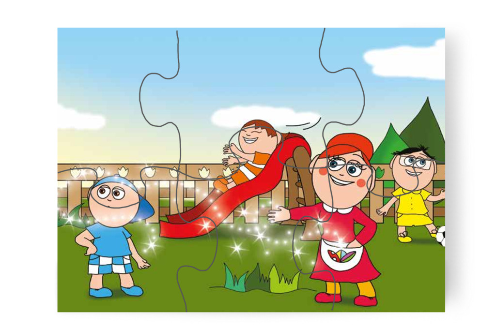 Óvónéni varázsporral próbál segíteni – Márky szerelmes puzzle, 6 darab [TC24-11-P06]