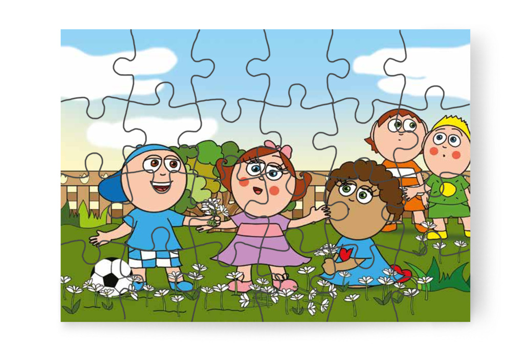 Márky felajánlja Natalinak a virágait – Márky szerelmes puzzle, 24 darab [TC24-18-P24]