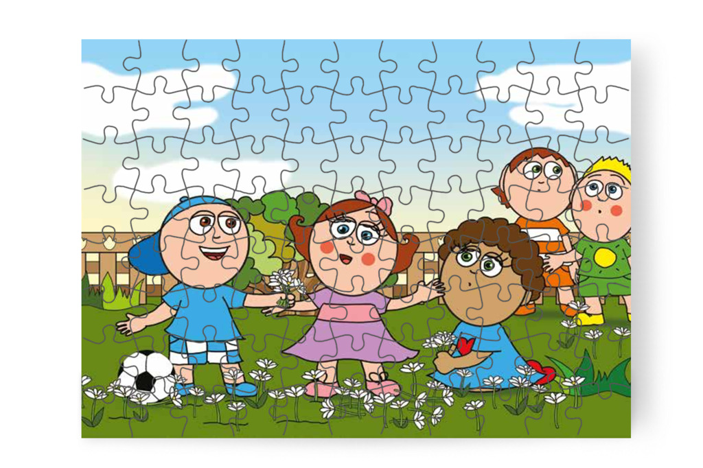 Márky felajánlja Natalinak a virágait – Márky szerelmes puzzle, 88 darab [TC24-18-P88]