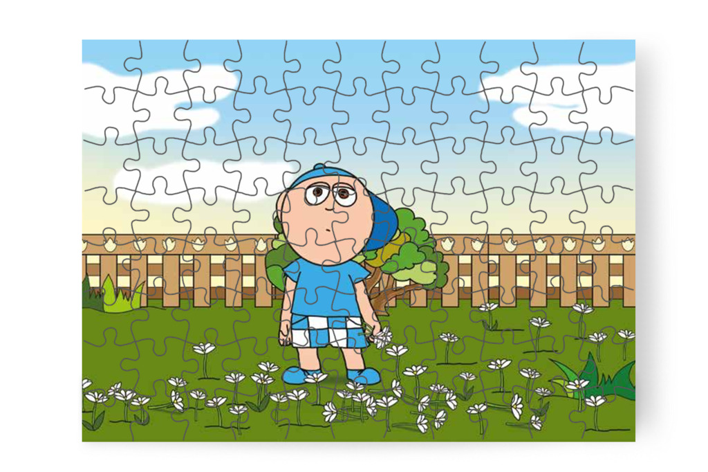 Márky egyedül marad a virágok között – Márky szerelmes puzzle, 88 darab [TC24-20-P88]