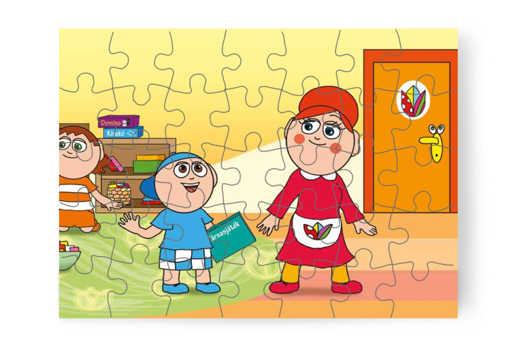 Márky társasjátékra hívja Óvónénit – Szerepcsere puzzle, 35 darab [TC29-02-P35]