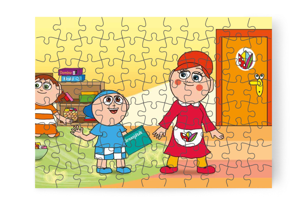 Márky társasjátékra hívja Óvónénit – Szerepcsere puzzle, 88 darab [TC29-02-P88]