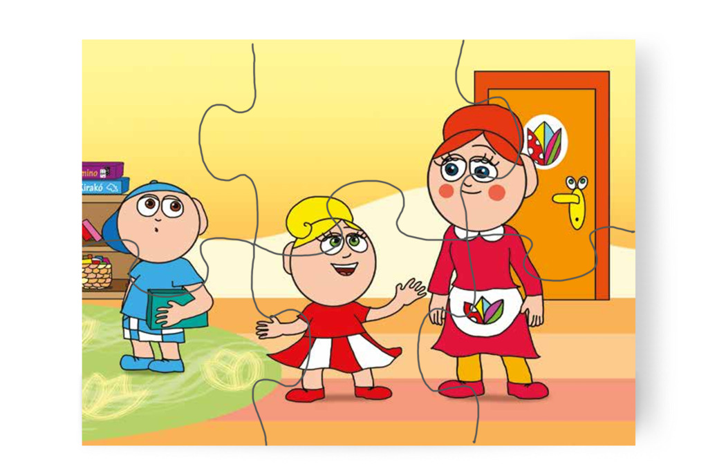 Kata az udvari játékról kérdez – Szerepcsere puzzle, 6 darab [TC29-04-P06]