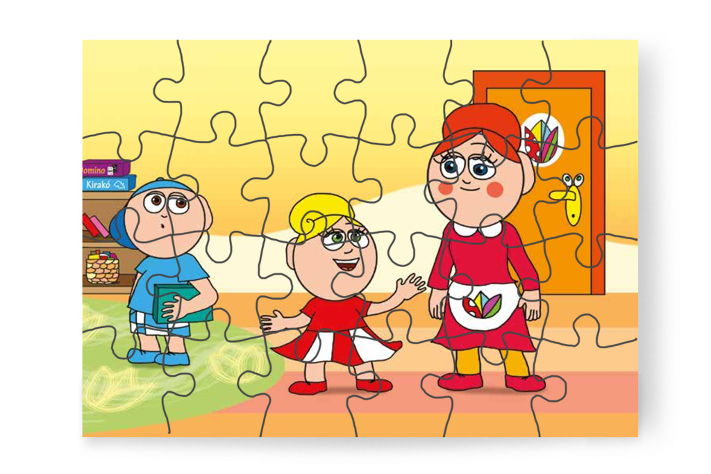 Kata az udvari játékról kérdez – Szerepcsere puzzle, 24 darab [TC29-04-P24]
