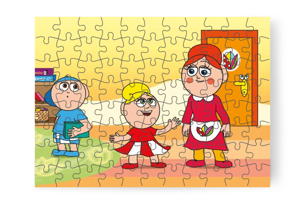 Kata az udvari játékról kérdez – Szerepcsere puzzle, 88 darab [TC29-04-P88]