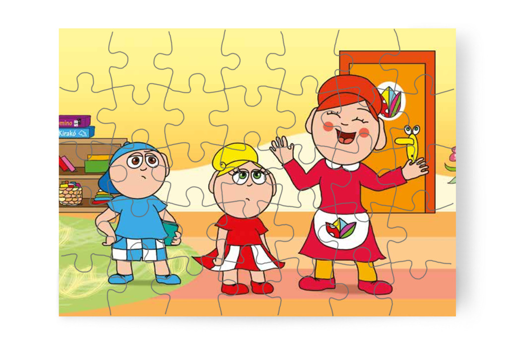 A sáros udvar miatt bent maradnak – Szerepcsere puzzle, 35 darab [TC29-05-P35]