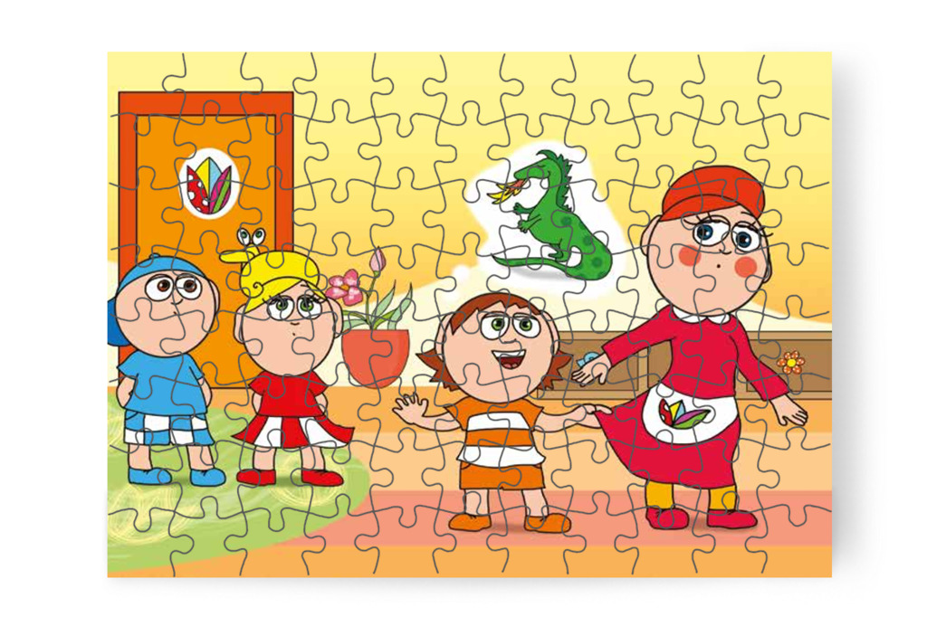 Ádám a sárkányos mesét szeretné – Szerepcsere puzzle, 88 darab [TC29-06-P88]