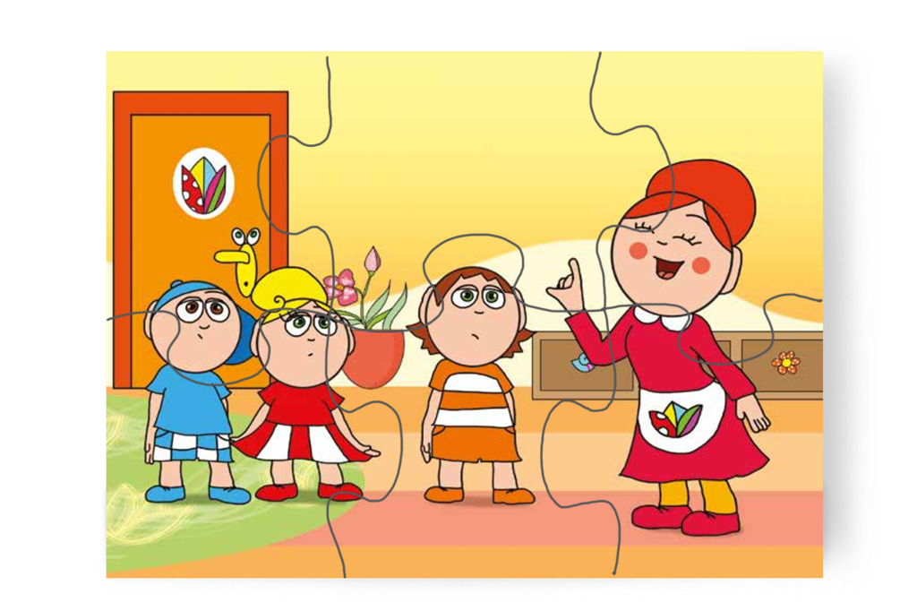 Óvónéni a tegnapi mesét folytatná – Szerepcsere puzzle, 6 darab [TC29-07-P06]