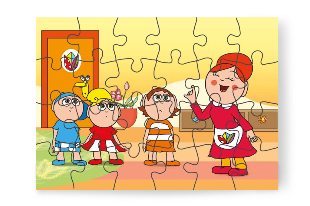 Óvónéni a tegnapi mesét folytatná – Szerepcsere puzzle, 24 darab [TC29-07-P24]