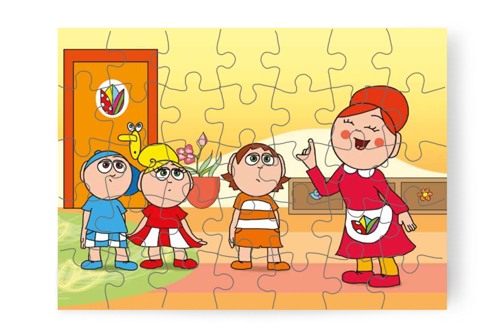 Óvónéni a tegnapi mesét folytatná – Szerepcsere puzzle, 35 darab [TC29-07-P35]
