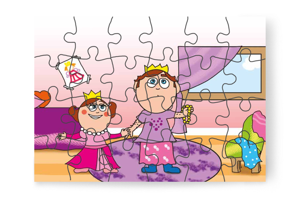 Natali hercegnőnek öltözik – Mikor a gyerekek nem mehetnek az óvodába puzzle, 24 darab [TC25-03-P24]
