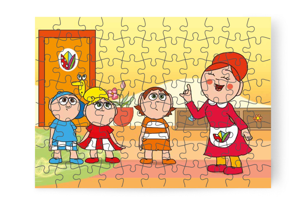 Óvónéni a tegnapi mesét folytatná – Szerepcsere puzzle, 88 darab [TC29-07-P88]