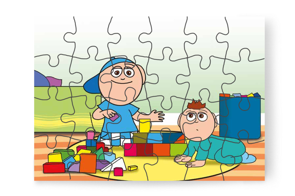 Márky várat épít Marcival – Mikor a gyerekek nem mehetnek az óvodába puzzle, 24 darab [TC25-07-P24]