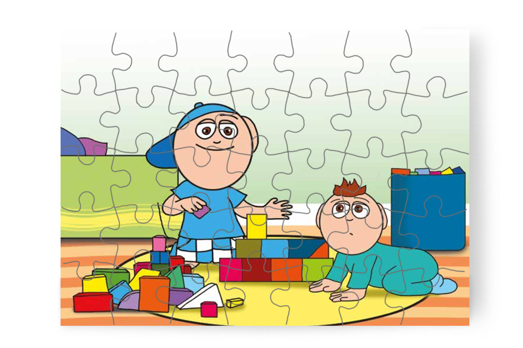 Márky várat épít Marcival – Mikor a gyerekek nem mehetnek az óvodába puzzle, 35 darab [TC25-07-P35]