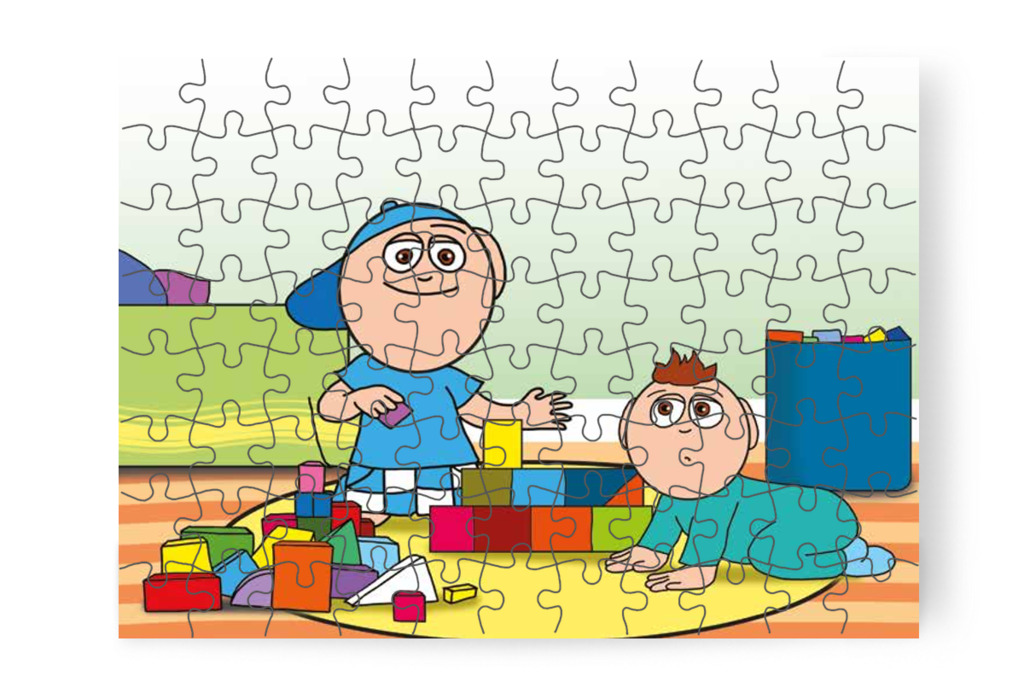 Márky várat épít Marcival – Mikor a gyerekek nem mehetnek az óvodába puzzle, 88 darab [TC25-07-P88]