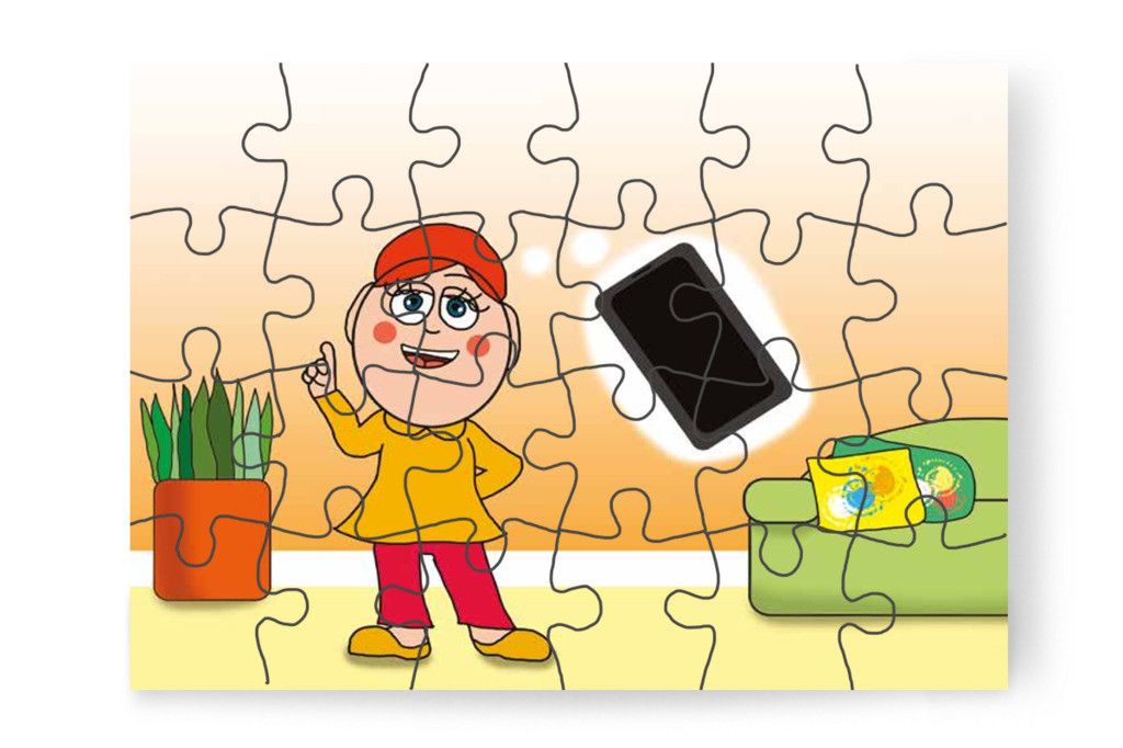 Óvónéni üzeneteket talál ki – Mikor a gyerekek nem mehetnek az óvodába puzzle, 24 darab [TC25-11-P24]