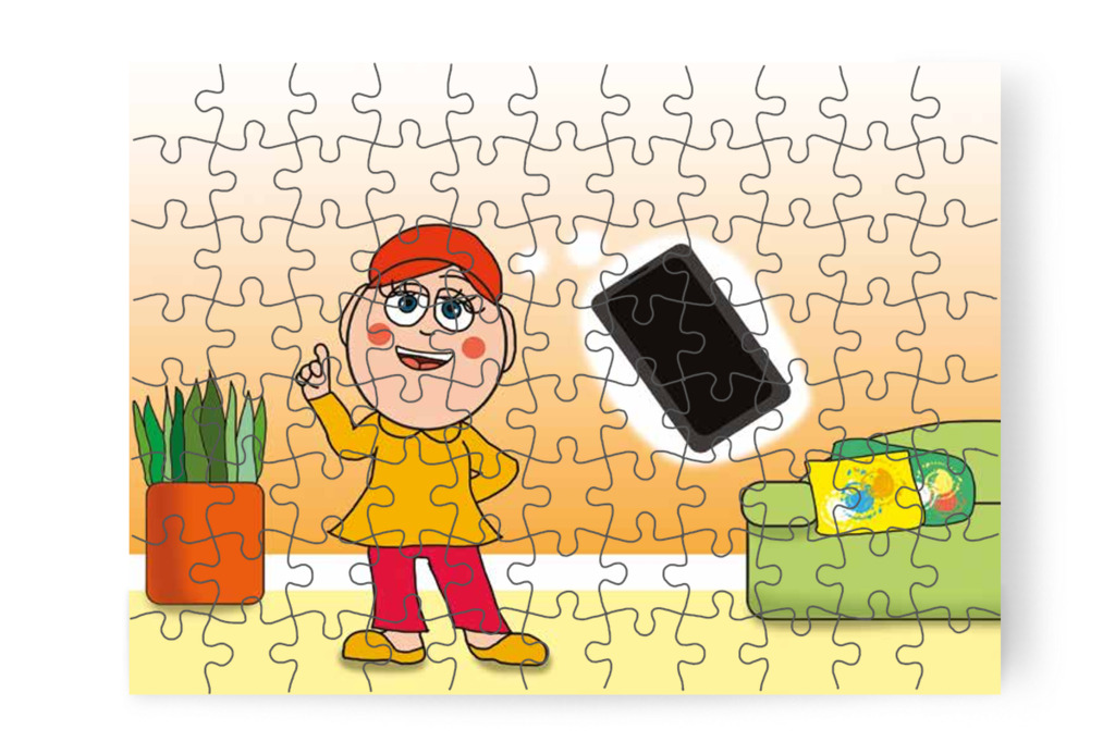 Óvónéni üzeneteket talál ki – Mikor a gyerekek nem mehetnek az óvodába puzzle, 88 darab [TC25-11-P88]