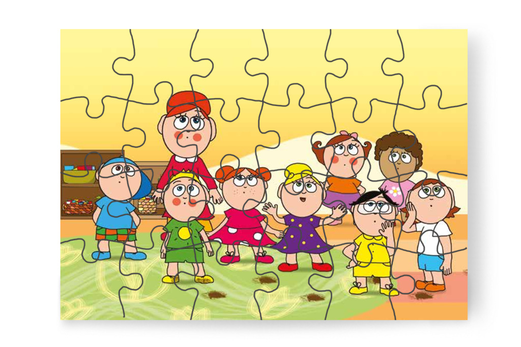 Kata rájön, hogy kimaradt a tízórai – Szerepcsere puzzle, 24 darab [TC29-15-P24]