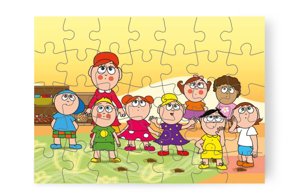 Kata rájön, hogy kimaradt a tízórai – Szerepcsere puzzle, 35 darab [TC29-15-P35]