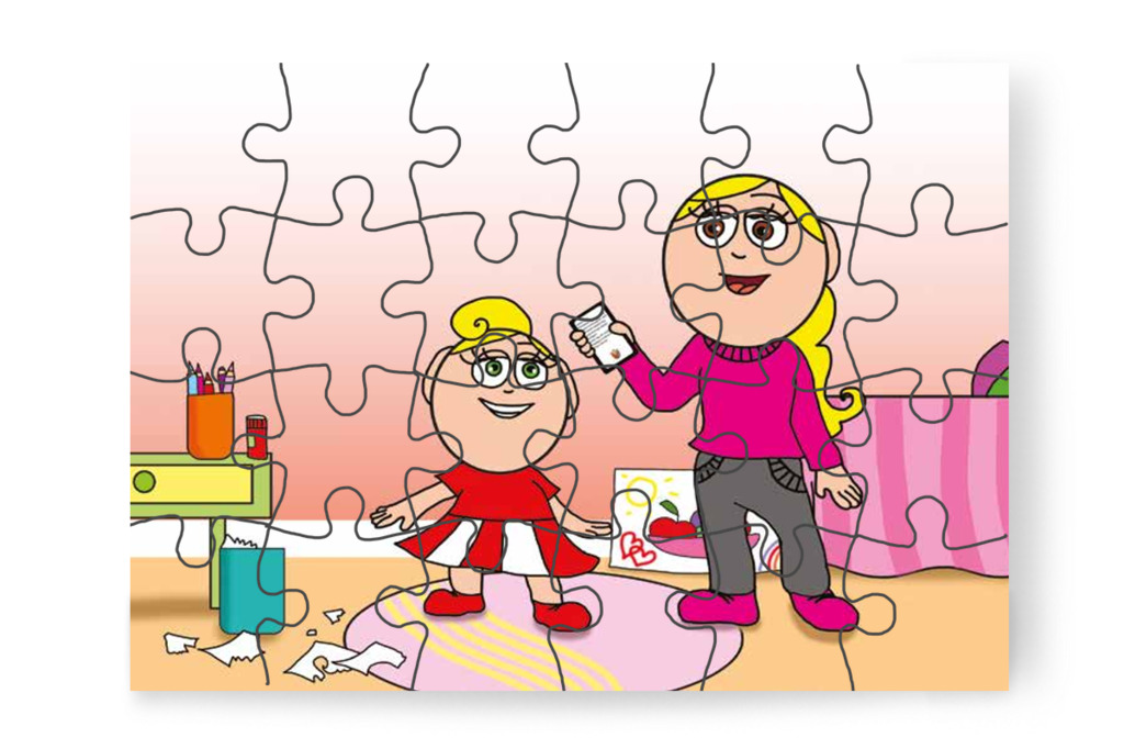 Kata üzenetet kap Óvónénitől – Mikor a gyerekek nem mehetnek az óvodába puzzle, 24 darab [TC25-13-P24]