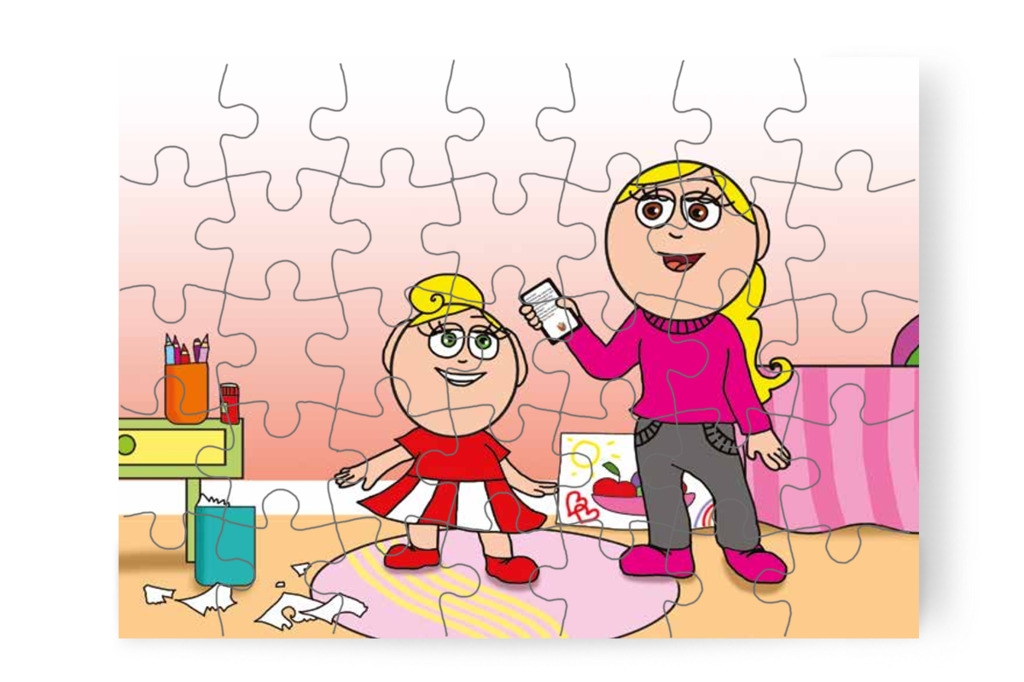Kata üzenetet kap Óvónénitől – Mikor a gyerekek nem mehetnek az óvodába puzzle, 35 darab [TC25-13-P35]