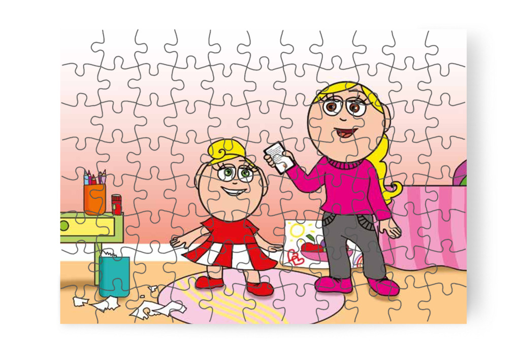 Kata üzenetet kap Óvónénitől – Mikor a gyerekek nem mehetnek az óvodába puzzle, 88 darab [TC25-13-P88]