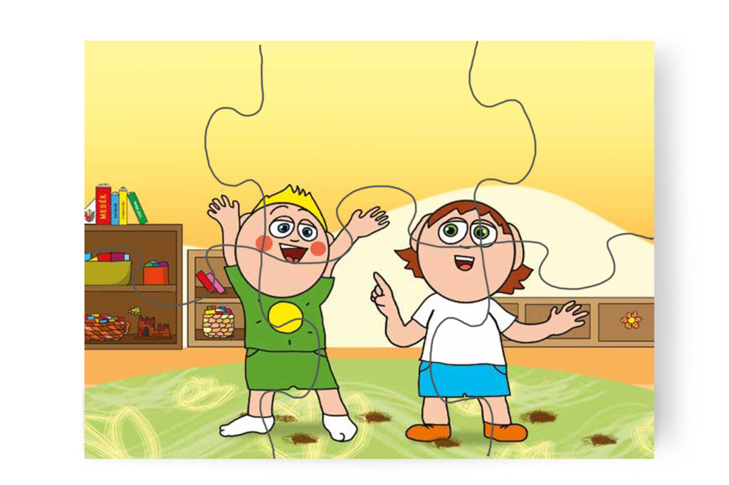 Ádám a sárkányos mesét ígéri – Szerepcsere puzzle, 6 darab [TC29-19-P06]