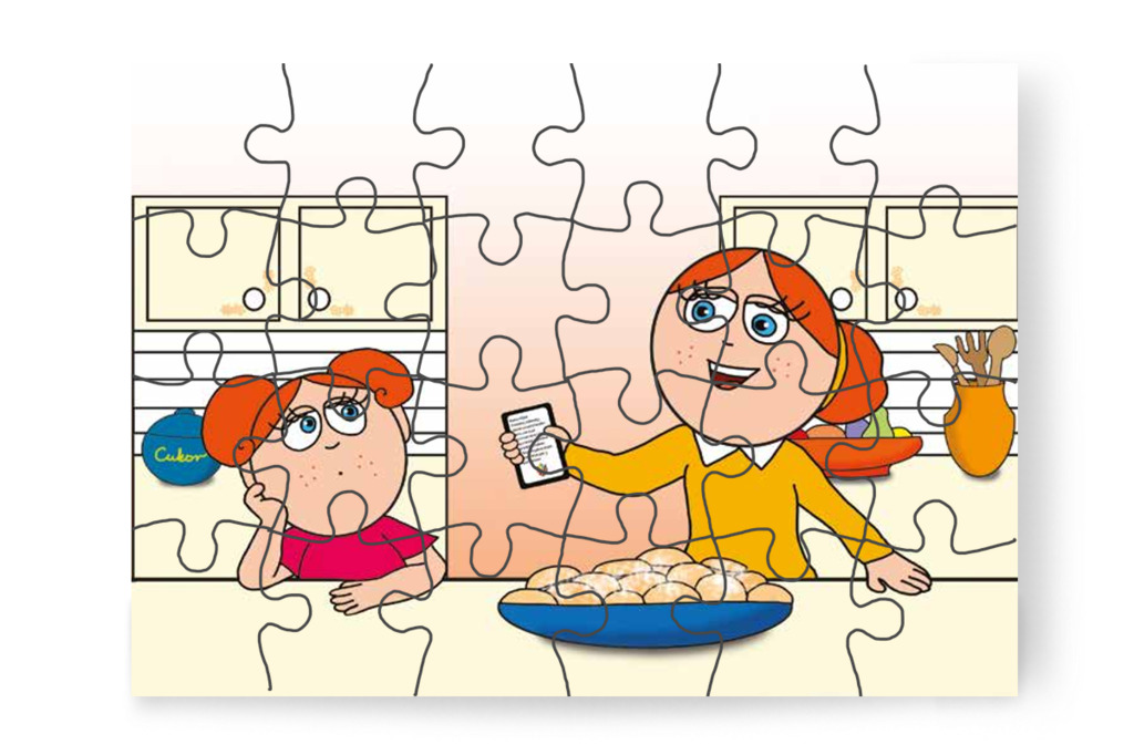 Klára új játékra vágyik – Mikor a gyerekek nem mehetnek az óvodába puzzle, 24 darab [TC25-15-P24]