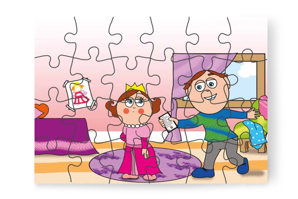 Natali beöltözős játéka véget ér – Mikor a gyerekek nem mehetnek az óvodába puzzle, 24 darab [TC25-17-P24]