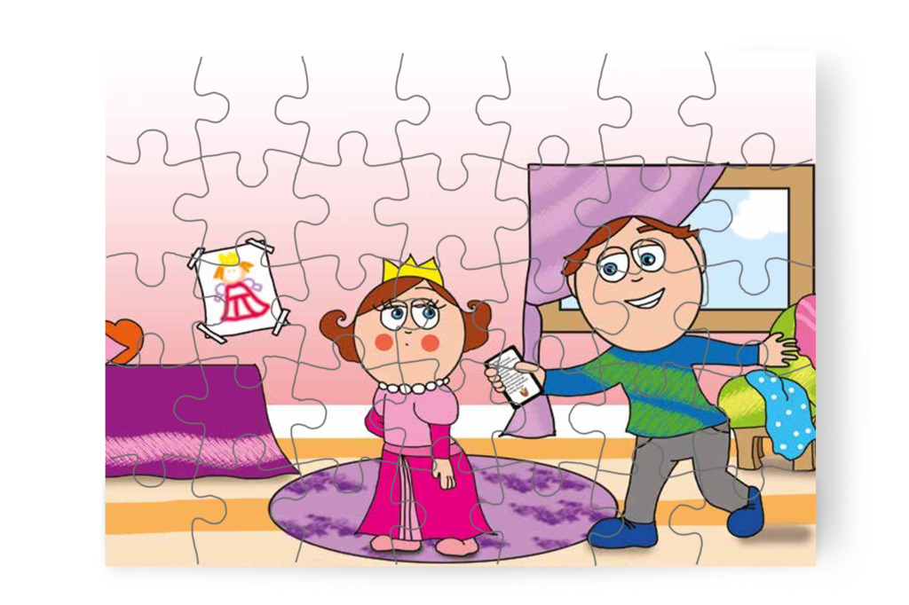 Natali beöltözős játéka véget ér – Mikor a gyerekek nem mehetnek az óvodába puzzle, 35 darab [TC25-17-P35]