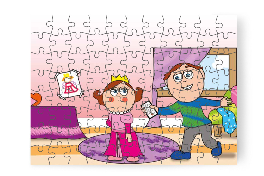 Natali beöltözős játéka véget ér – Mikor a gyerekek nem mehetnek az óvodába puzzle, 88 darab [TC25-17-P88]