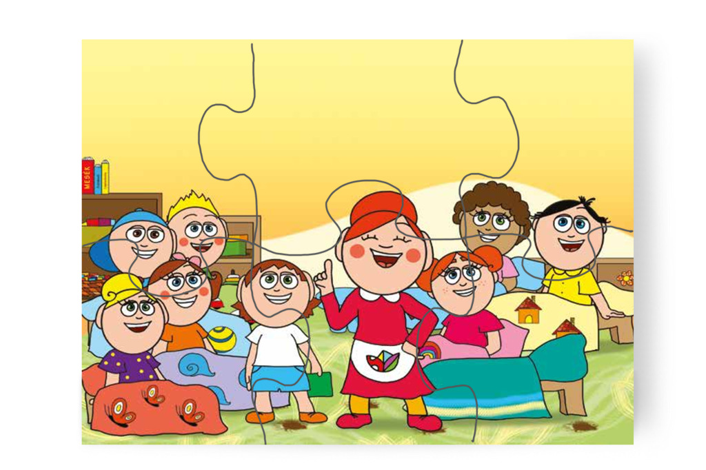 Óvónéni helyreteszi a napirendet – Szerepcsere puzzle, 6 darab [TC29-24-P06]