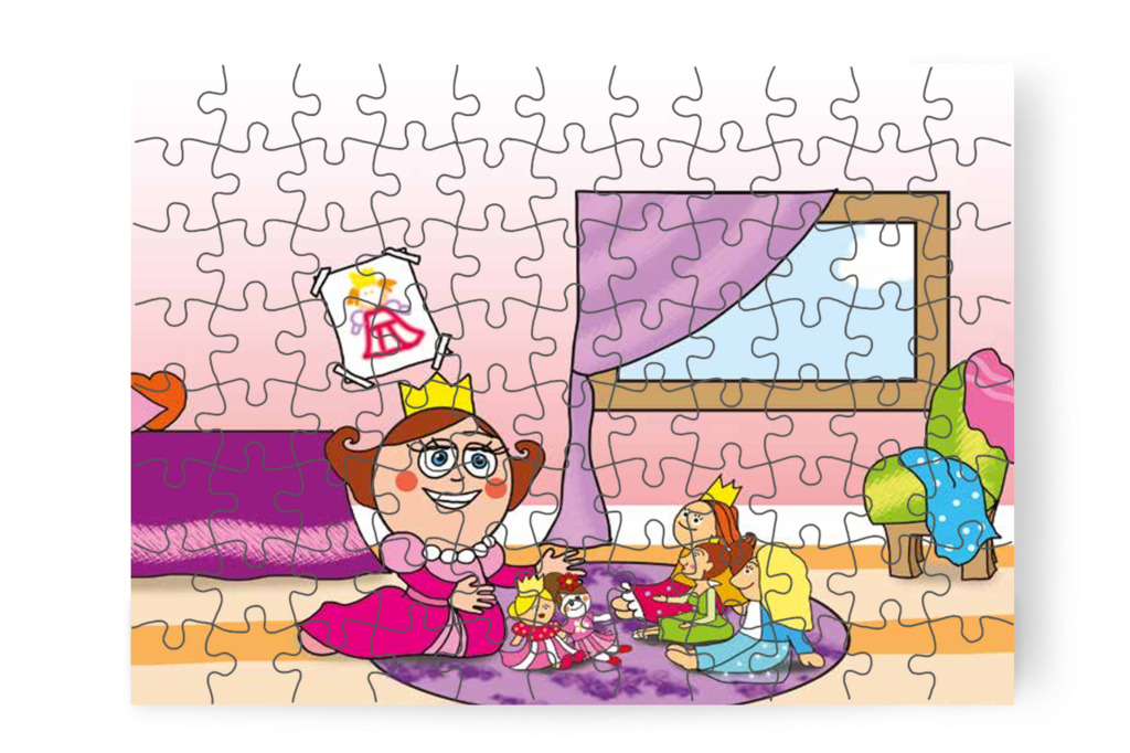 Natali bált rendez a babáinak – Mikor a gyerekek nem mehetnek az óvodába puzzle, 88 darab [TC25-18-P88]