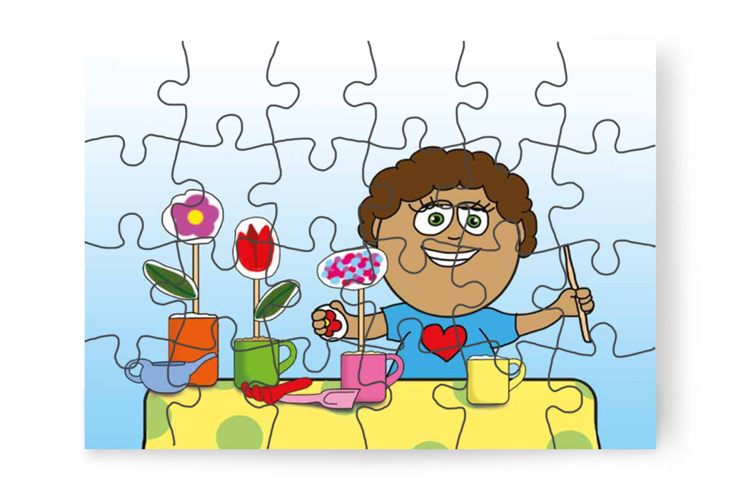 Dolly papírkertet készít – Mikor a gyerekek nem mehetnek az óvodába puzzle, 24 darab [TC25-20-P24]