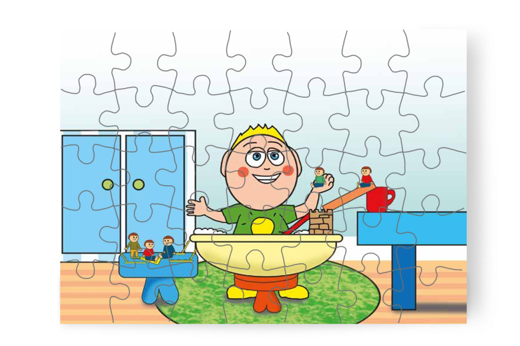 Patrik strandot épít a Lego figuráknak – Mikor a gyerekek nem mehetnek az óvodába puzzle, 35 darab [TC25-24-P35]