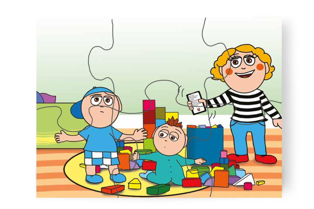 Marci véletlenül feldönti Márky várát – Mikor a gyerekek nem mehetnek az óvodába puzzle, 6 darab [TC25-25-P06]