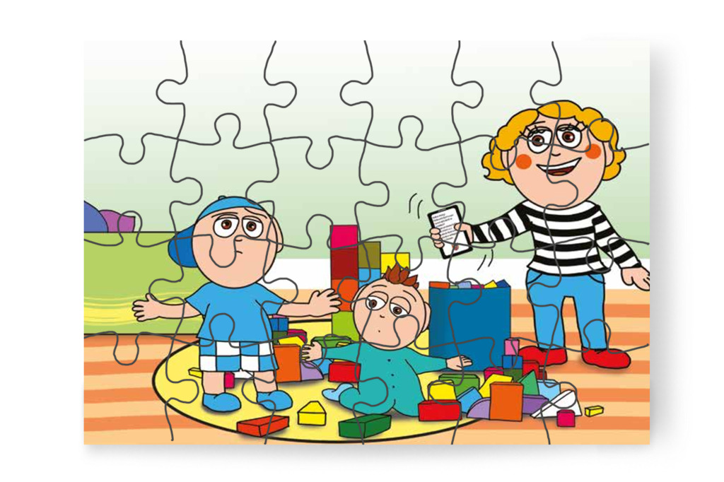 Marci véletlenül feldönti Márky várát – Mikor a gyerekek nem mehetnek az óvodába puzzle, 24 darab [TC25-25-P24]