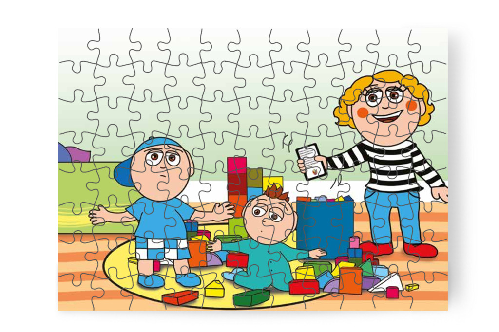 Marci véletlenül feldönti Márky várát – Mikor a gyerekek nem mehetnek az óvodába puzzle, 88 darab [TC25-25-P88]