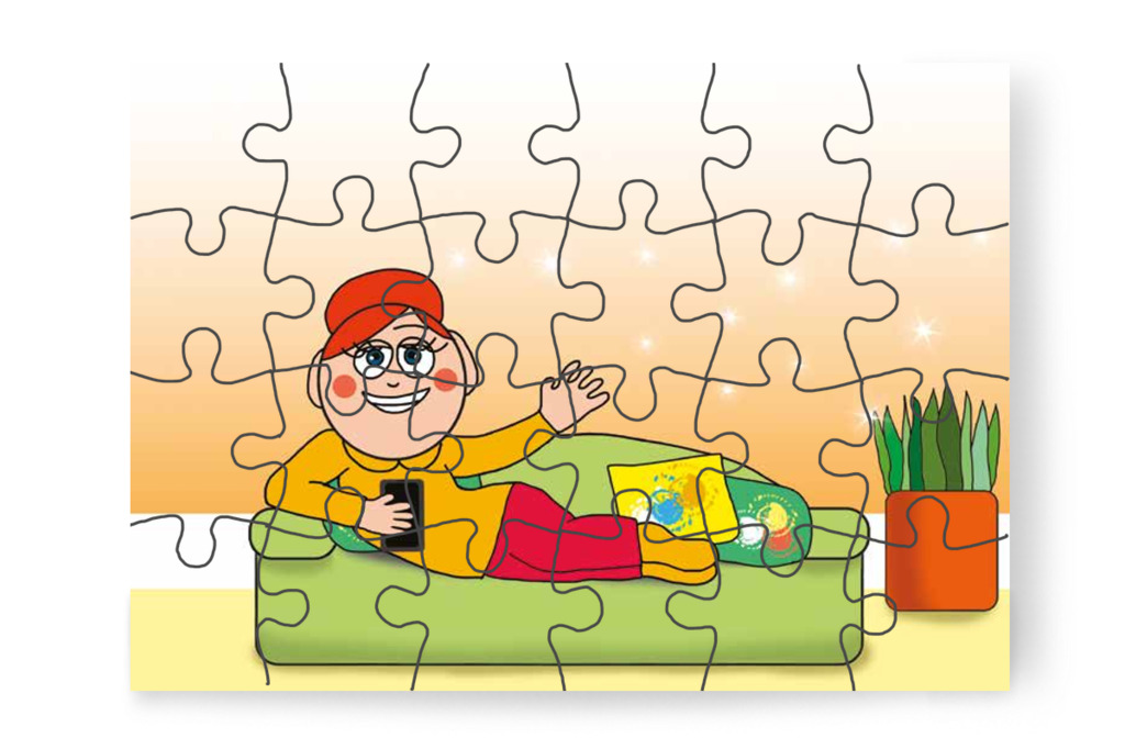 Óvónéni fényképeket kap a gyerekektől – Mikor a gyerekek nem mehetnek az óvodába puzzle, 24 darab [TC25-29-P24]