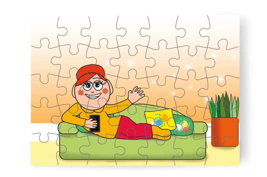 Óvónéni fényképeket kap a gyerekektől – Mikor a gyerekek nem mehetnek az óvodába puzzle, 35 darab [TC25-29-P35]