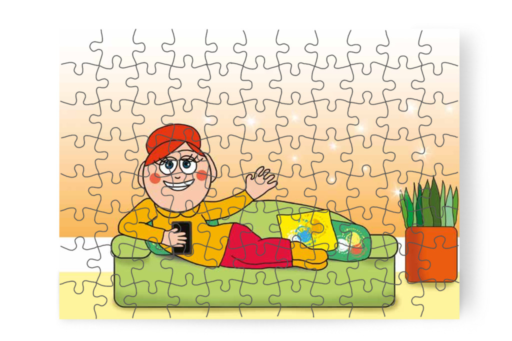 Óvónéni fényképeket kap a gyerekektől – Mikor a gyerekek nem mehetnek az óvodába puzzle, 88 darab [TC25-29-P88]