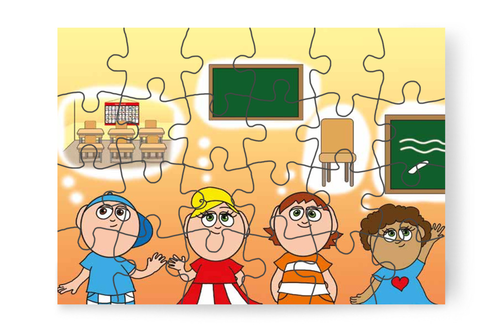 Milyen lehet egy osztályterem? – Nyíltnap az iskolában puzzle, 24 darab [TC30-04-P24]