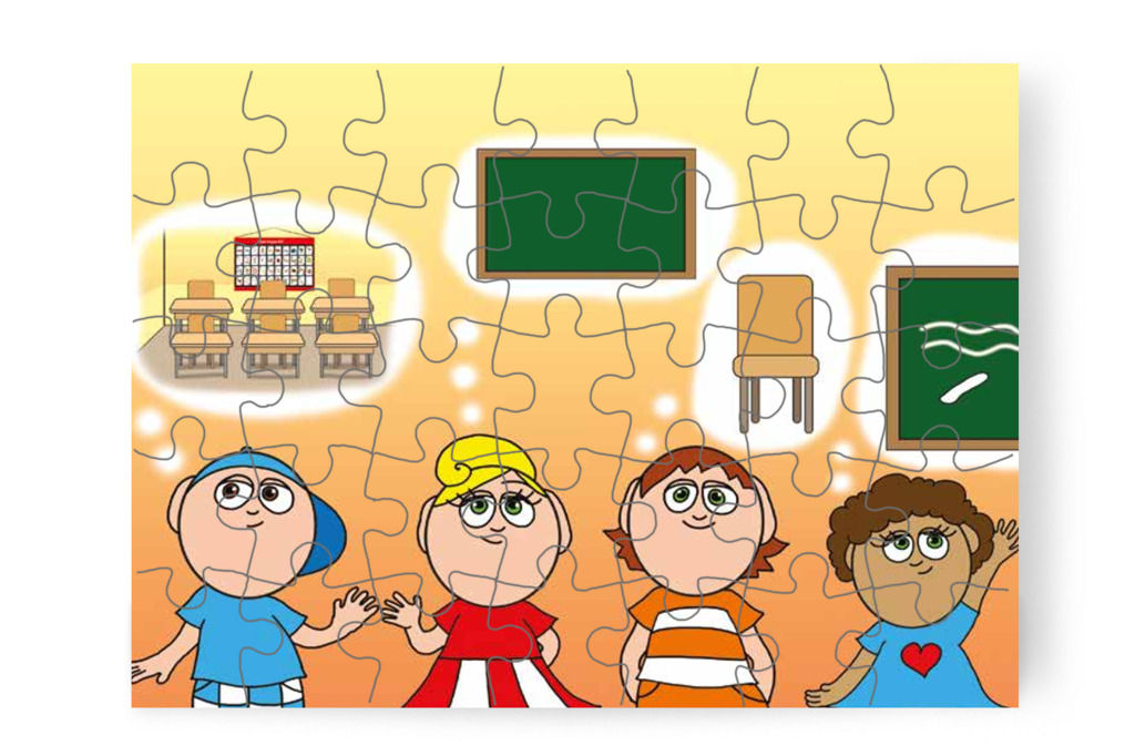 Milyen lehet egy osztályterem? – Nyíltnap az iskolában puzzle, 35 darab [TC30-04-P35]